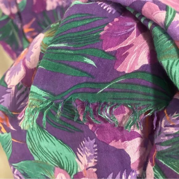 Pool to Party purple colorful tropical print kimono beach swim cover-up one size - Picture 2 of 6